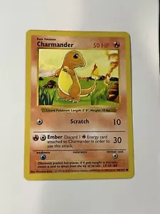 Pokémon TCG Charmander Base Set 46/102 Regular Shadowless Common Lightly Played - Picture 1 of 4