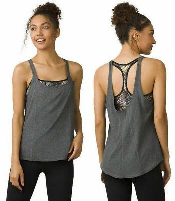 PRANA Sway TANK TOP con espalda deportiva INCORPORADA SUJETADOR Estante Camisa de yoga MUJERES Foto 1 de 4