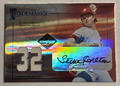 Leaf Limited Trademarks Steve Carlton 2005 juego usado pantalones y automático/32 Foto 1 de 2