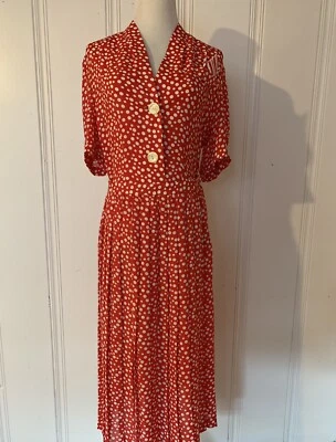 Vintage Polka Dot Top Skirt Set 1980s Leslie Fay Size 10 *FAST SHIP* - Image 1 of 4