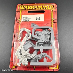 Warhammer High Elf Silver Helms Champion (Vintage Metal, 5th Ed, Sealed 1997) - Picture 1 of 8