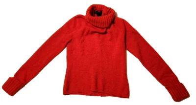 Mercer & Madison - Womans Turtle Neck Sweater - Red - Merino Wool - S - Image 1 of 4