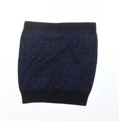 Marks and Spencer Womens Blue Acrylic Blend Skirt Size M - Image 1 of 4