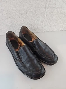 Born Women Size 7M Shoes Loafers Black Pedestal' Wedge Heel - Picture 1 of 9