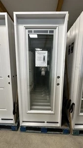 Exterior Steel White Painted Door With Blinds 32" x 80" Left,Right Hand Options - Picture 1 of 6