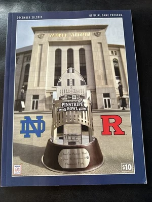 2013 Pinstripe Bowl Official Program Notre Dame V Rutgers- New - Image 1 of 2