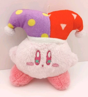 Kirby Super Star Collection All Star Buddy Kirby Jester Keychain 5" Plush Toy  - Image 1 of 4
