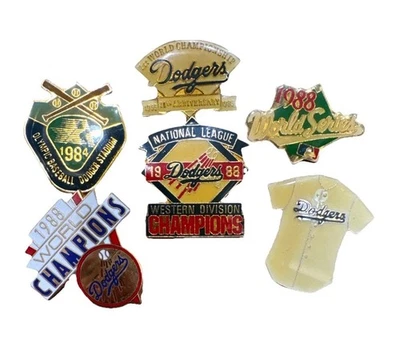 Juego de prendedores vintage de los Dodgers (6), lote Shohei Ohtani LA. Memorabilia de béisbol Foto 1 de 4