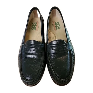 Zapato Mocasín SAS Tripad Wink Para Mujer 9.5 Cuero Azul Soporte Arco Penny - Imagen 1 de 15