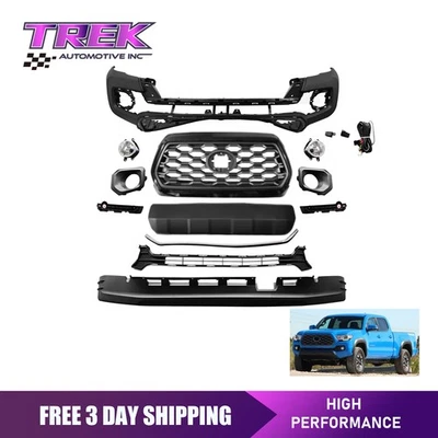 Kit completo de rejilla y faros antiniebla de cubierta de parachoques delantero para Toyota Tacoma 2016-2023 Foto 1 de 4