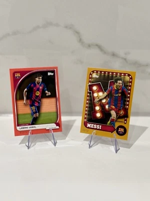 2025-26 Topps FC Barcelona Fan Set Lionel Messi /50 & Lamine Yamal /125 Bundle - Image 1 of 3