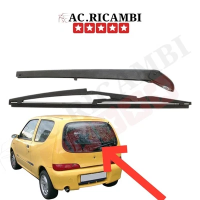 Braccio Spazzola Tergilunotto Tergicristallo Posteriore Fiat Seicento 600 - Immagine 1 di 3