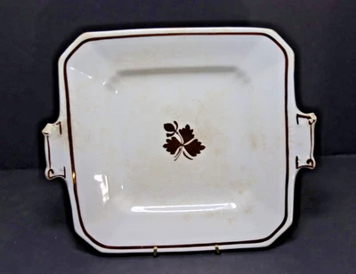 Tea Leaf Royal Ironstone Alfred Meakin Square Platter Copper Lustre - Image 1 of 4