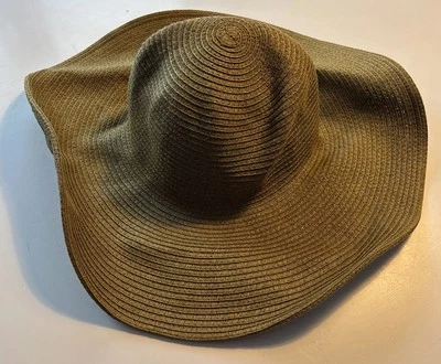 Sombrero de mujer J. Crew paja de papel flojo sol talla única verde Foto 1 de 4