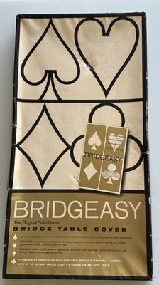 Vinyl Bridge Easy Card Table Cover Game Modern Living Inc Instructions Box 1964 - Image 1 of 4