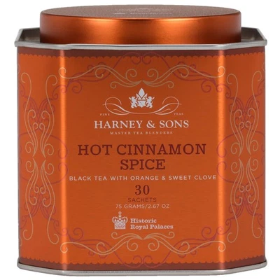 Lata de té Harney & Sons Hot Cinnamon Spice - negra 30 unidades (paquete de 1)  Foto 1 de 4
