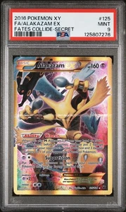 PSA 9 Mint 2016 Pokemon XY Fates Collide Secret #125 Full Art Gold Alakazam EX - Bild 1 von 2