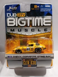Jada Big Time Muscle 1963 CHEVY CORVETTE STING RAY 1:64 Diecast - CLTR 038 - Picture 1 of 3