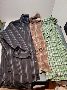 Assorted Mens Big & Tall Button Down Shirt Lot Of 3, Size 4xl, Cotton - Picture 1 of 10