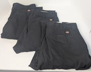 Dickies Flex Lot of 3 Black Cargo Pants 36x32in Flex Regular Poly Cotton Blend - Picture 1 of 13