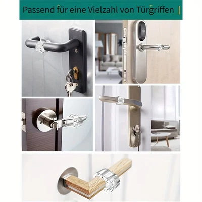 6x Türstopper Klinke Transparent – hochelastischer Türklinkenpuffer Türgriff - Bild 1 von 4