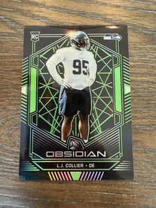 2019 Panini Obsidian #180 L.J. Collier Electric Etch Green #/25 - Picture 1 of 2