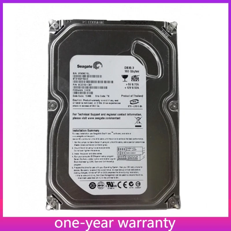 ST3160215ACE Seagate 160GB 7200RPM IDE PATA ATA-100 3.5" Desktop HDD Hard Drive - Image 1 of 3