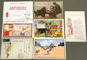 # T5991      COMIC     POSTCARD LOT,   7  DIF. CARDS - Picture 1 of 2