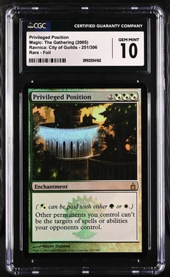 PRIVILEGED POSITION Ravnica Foil Rare CGC 10 MTG [Nostalgium] - Image 1 of 2
