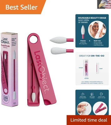 Hisopos de algodón ecológicos multiusos - color rojo con estuche de viaje para mayor comodidad Foto 1 de 4