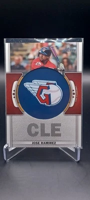 🔥JOSE RAMIREZ🔥2023 Topps Series 1 TEAM LOGO PATCH RELIC Card - GUARDIANS - Image 1 of 2
