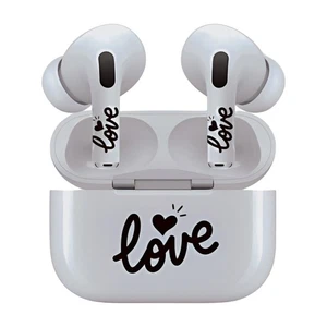 AirSkins for AirPods 4, Love In Cursive Design Decals, Scratch-Resistant - Picture 1 of 7