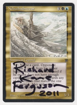 Signed Nebuchadnezzar MP Legends English Artist Richard Kane Ferguson MTG Magic! - Image 1 of 2