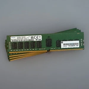 32GB Samsung 4x 8GB 1Rx4 PC4-2400T ECC Server RAM M393A1G40DB1-CRC Kit 809079-58 - Picture 1 of 1