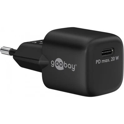Goobay Alimentatore Caricatore Rapido USB-C™ PD GaN Nano 20W 3A Nero - Immagine 1 di 4