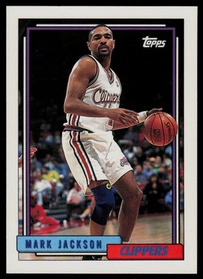1992-93 Topps #325 Mark Jackson Los Angeles Clippers - Image 1 of 2