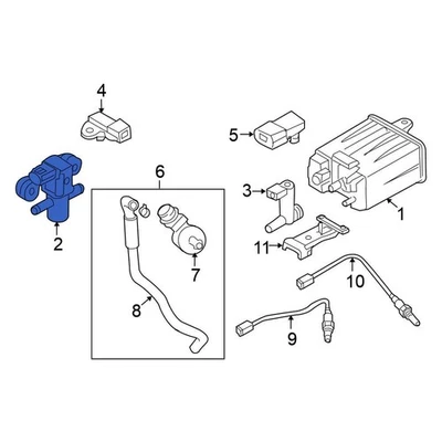 For Nissan 350Z 2007-2009 Nissan 14930JK20E Vapor Canister Purge Solenoid Foto 1 de 3