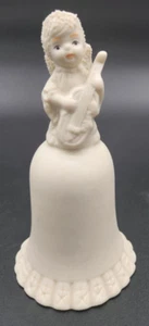 Angel Bell Hand held Bell Angel with Violin Ceramic Hand Bell Christmas Bell - Picture 1 of 10