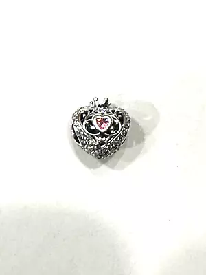 Authentic Pandora Charm, Regal Crown and Heart Charm, #790763C01 - Image 1 of 4