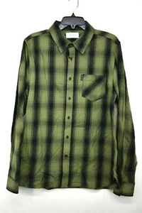 Ovadia & Sons Herren grün kariertes Langarm Button Down Hemd Freizeit Baumwolle L - Bild 1 von 7