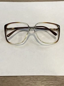 VTG New Europa Marcus Model Translucent Brown & Gold Plastic Glasses 56-18-140 - Picture 1 of 12