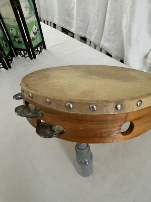 Vintage Wooden 10” Diameter, Handheld Tambourine, Made In Pakistan.  - Image 1 of 4