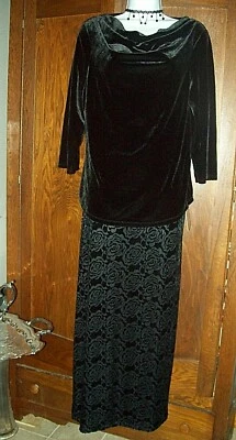  Elegante Disfraz Gótico Victoriano S-M Titanic Terciopelo Blusa y Falda Nueva Vacaciones Foto 1 de 4