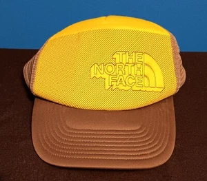 The North Face Cross Stitch Trucker SnapBack Hat Graphite/Acid Yellow - Picture 1 of 2