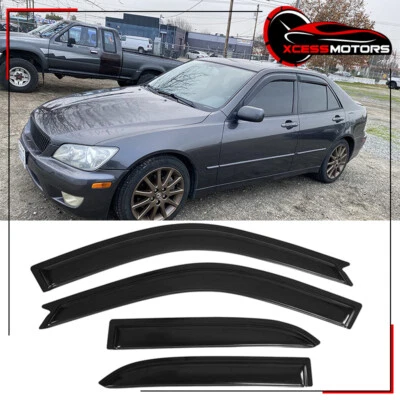 Fits 01-05 Lexus IS300 Sedan Side Window Visors Rain Guard Vent Shade 4Pcs Set Foto 1 de 4