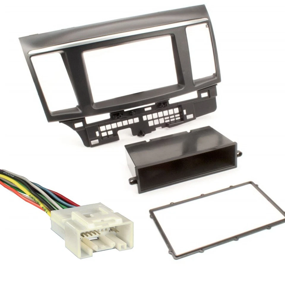 Double DIN Car Stereo Radio Dash Install Kit for 2008-2017 Mitsubishi Lancer - Image 1 of 1