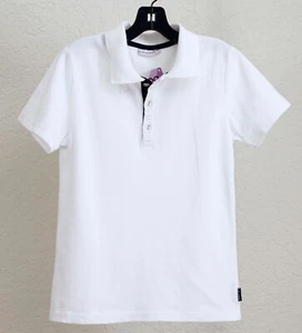 KIDS BOYS GIRLS QUALITY SCHOOL UNIFORM PIQUE PE WHITE POLO SHIRT T- TOP 5-6 year - Picture 1 of 5