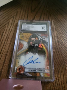 2024 Bowman's Best of 24 Autographs Colton Cowser Gold Refractor CGC 10 AUTO 10 - Picture 1 of 3