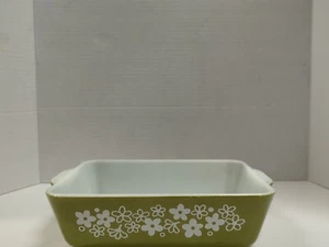 Pyrex Crazy Daisy Green 503 Refrigerator Dish(s) MINT Style 1 - Picture 1 of 3