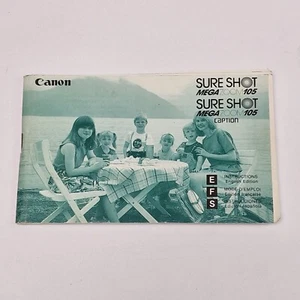 Canon Sure Shot Mega Zoom 105 Camera Original Instructions Manual 1991, En Fr Sp - Imagen 1 de 6